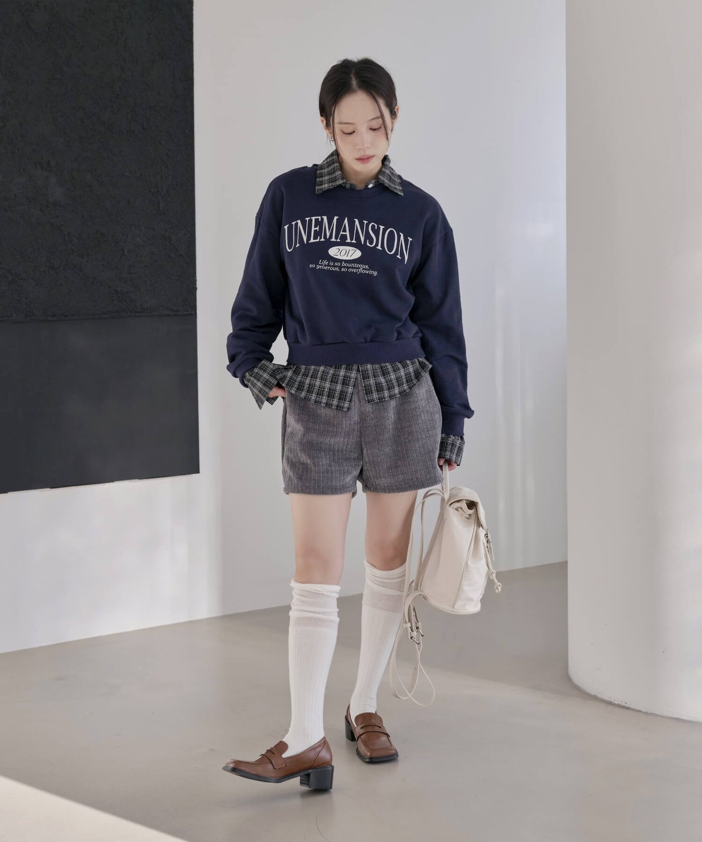 ウエストゴムコーデュロイニットショートパンツ