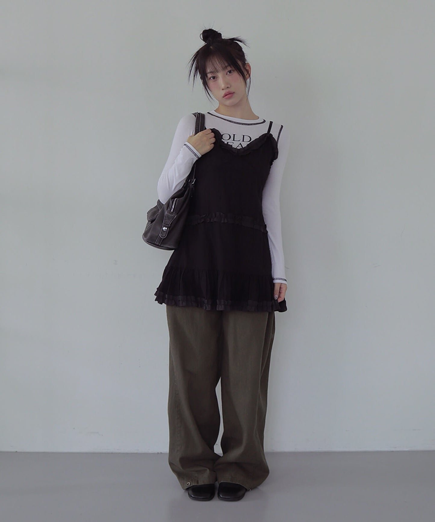 バイカラーオールドステッチ長袖Tシャツカットソー