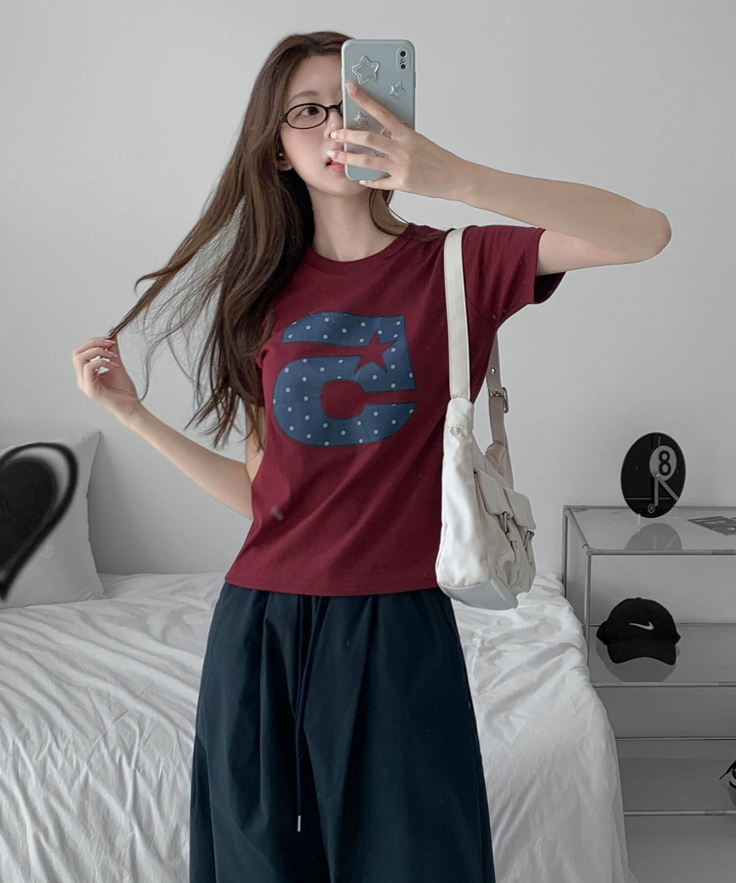 Ｎｏ.5スターロゴクロップド半袖Ｔシャツ