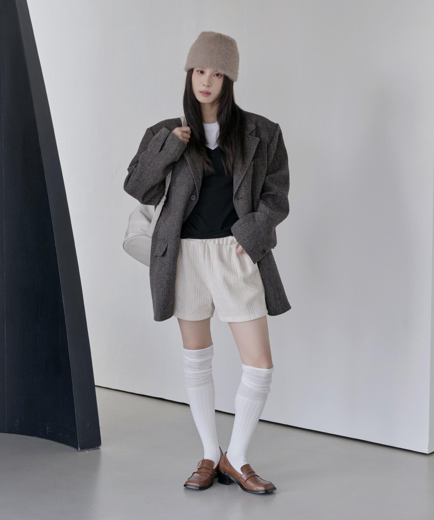 ウエストゴムコーデュロイニットショートパンツ