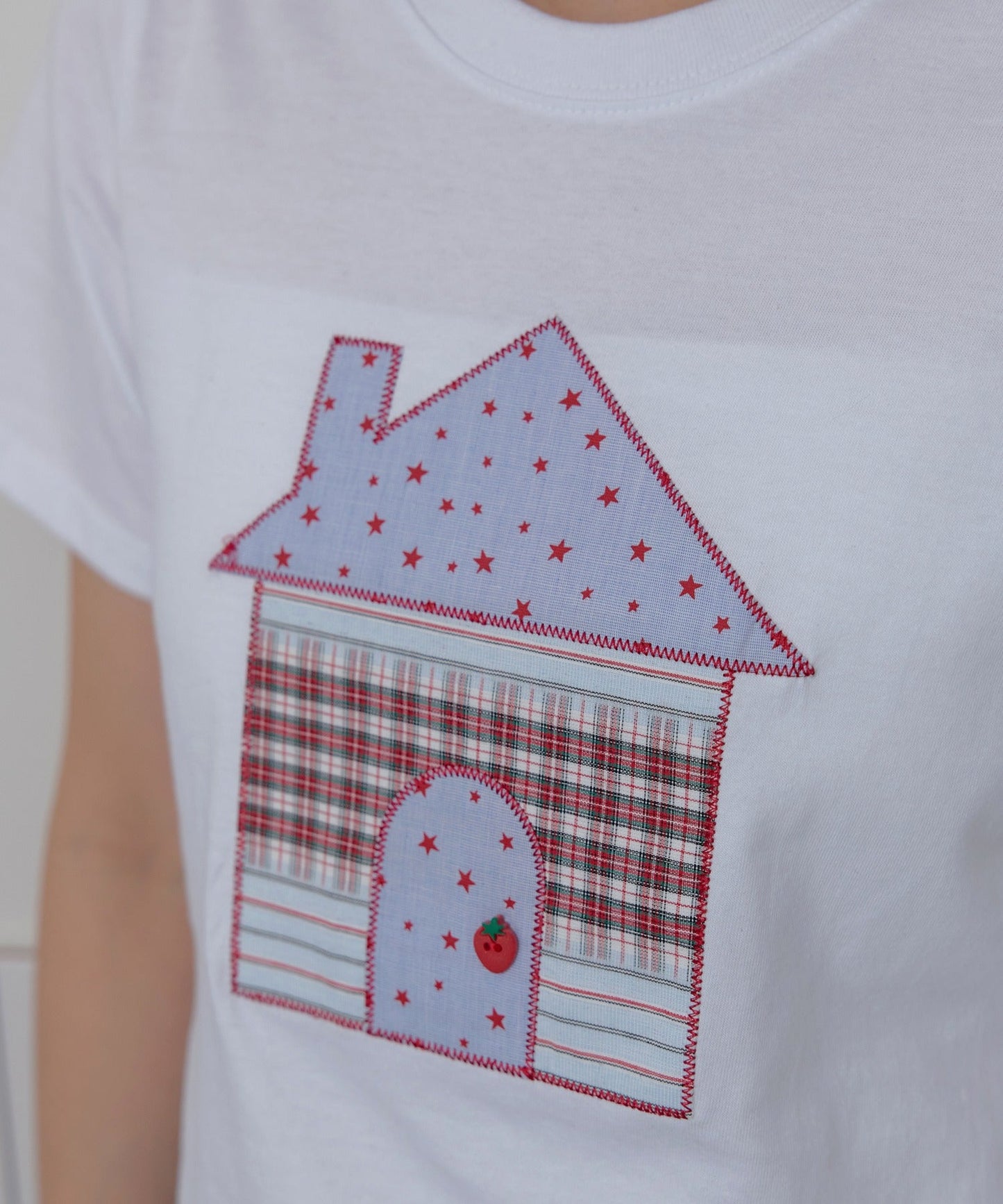ユニークスターホーム刺繍半袖Tシャツカットソー