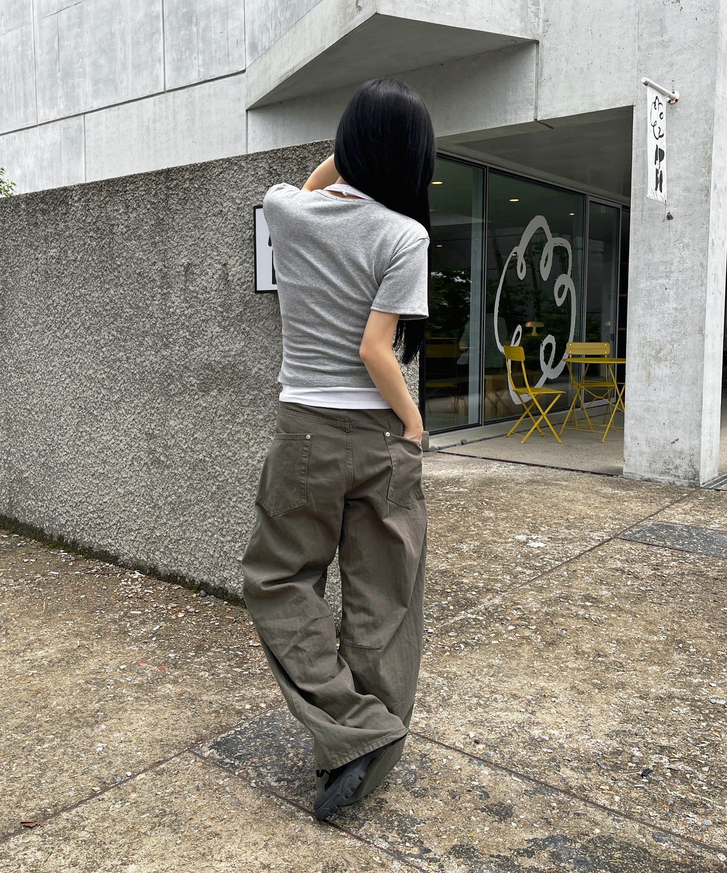 【2026SS新作アイテム】ユニークVネックシルバートットボタンレイヤード半袖Tシャツカットソー