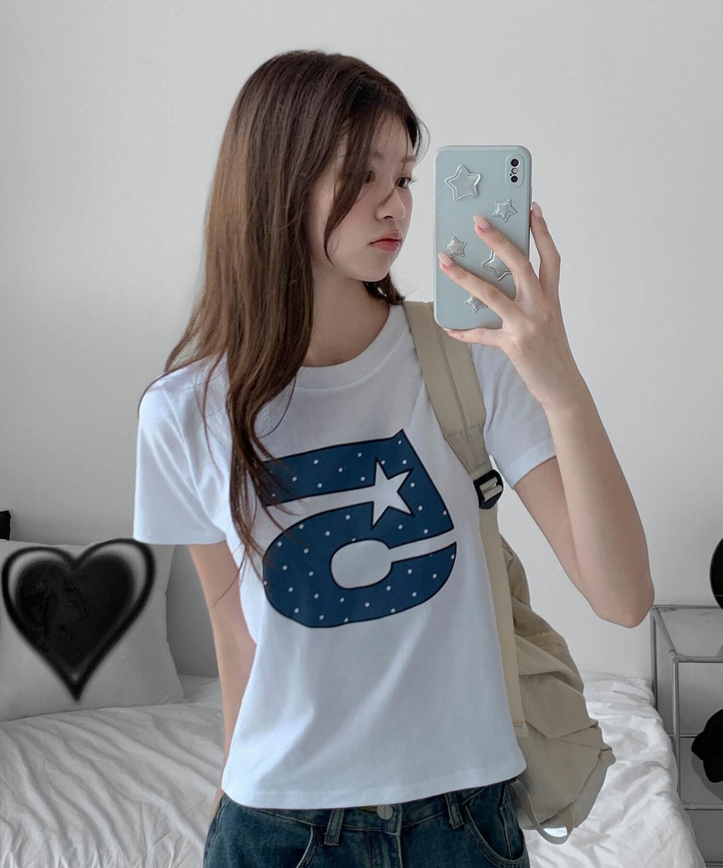 Ｎｏ.5スターロゴクロップド半袖Ｔシャツ