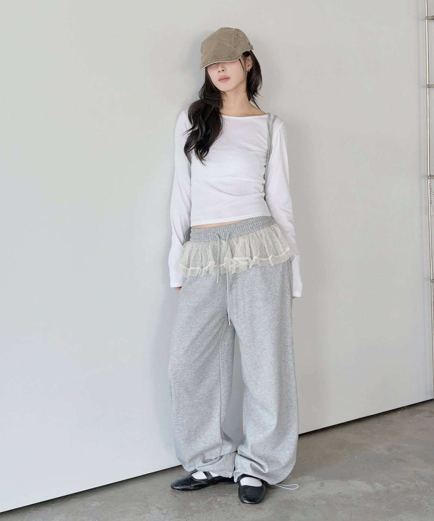 【UNE ORIGINAL】2WAYバックポイントボートネックスリーブベーシックカットソー