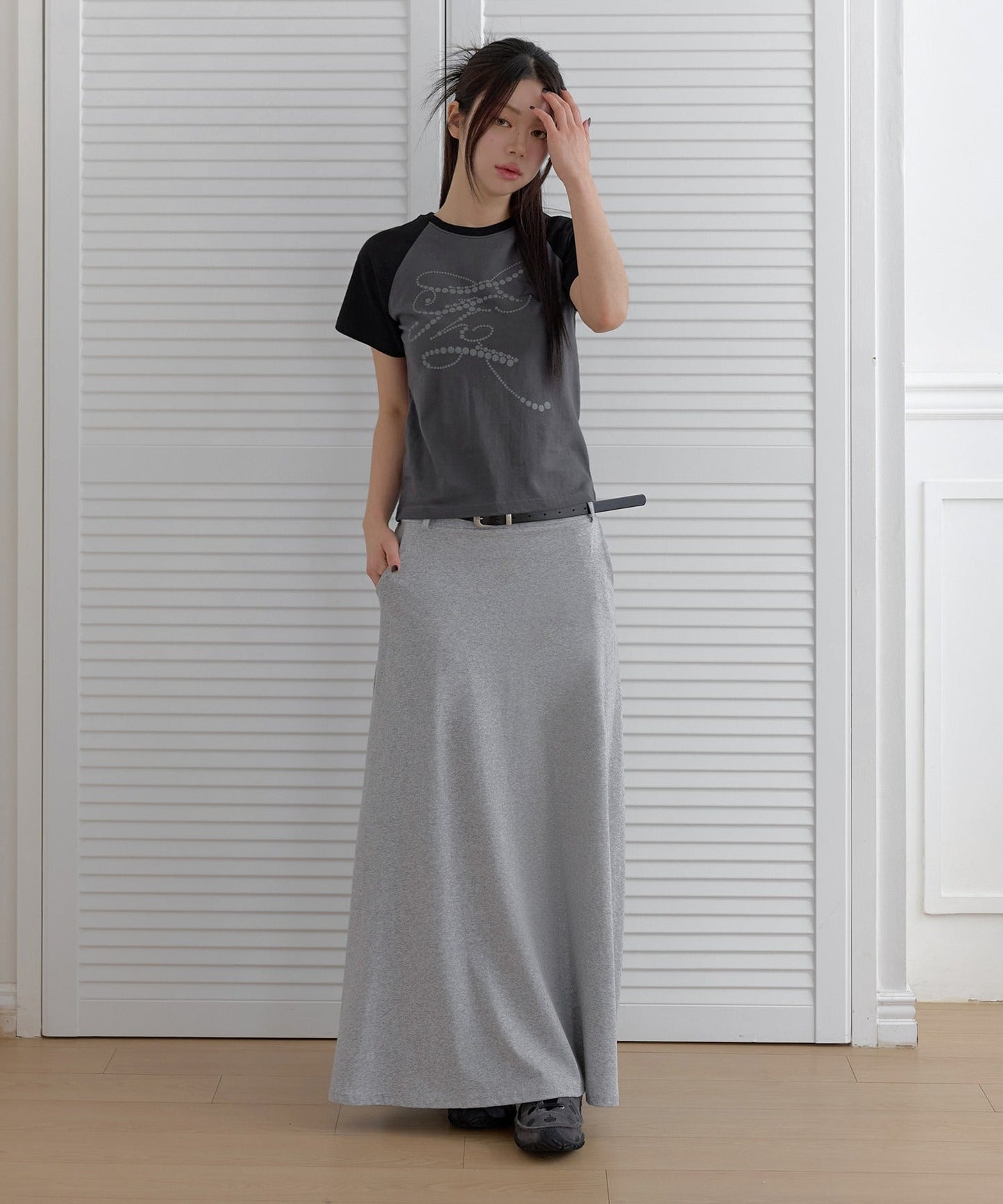 フェアリーナグランカジュアルレタリングバイカラー半袖Tシャツカットソー