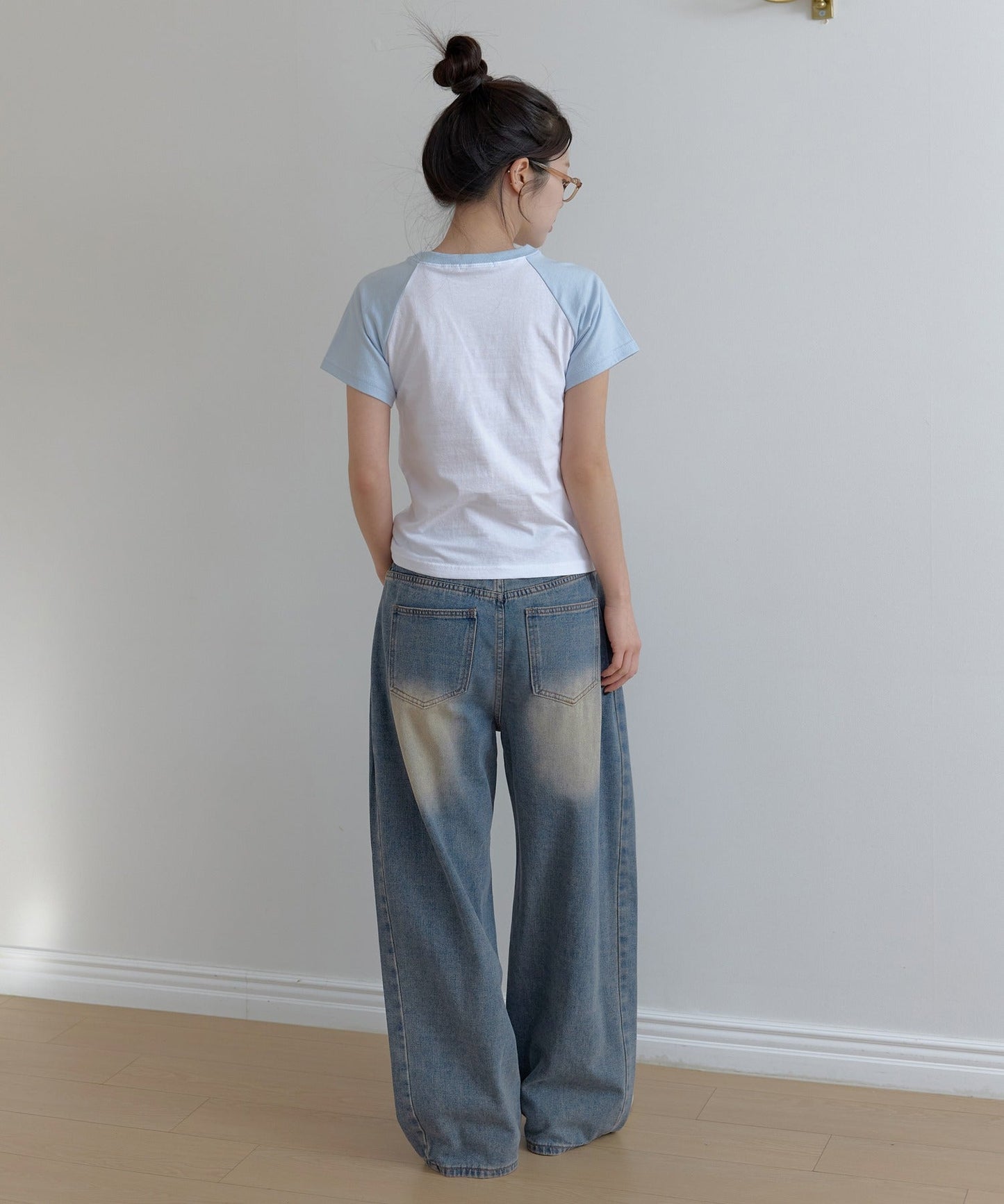 フェアリーナグランカジュアルレタリングバイカラー半袖Tシャツカットソー