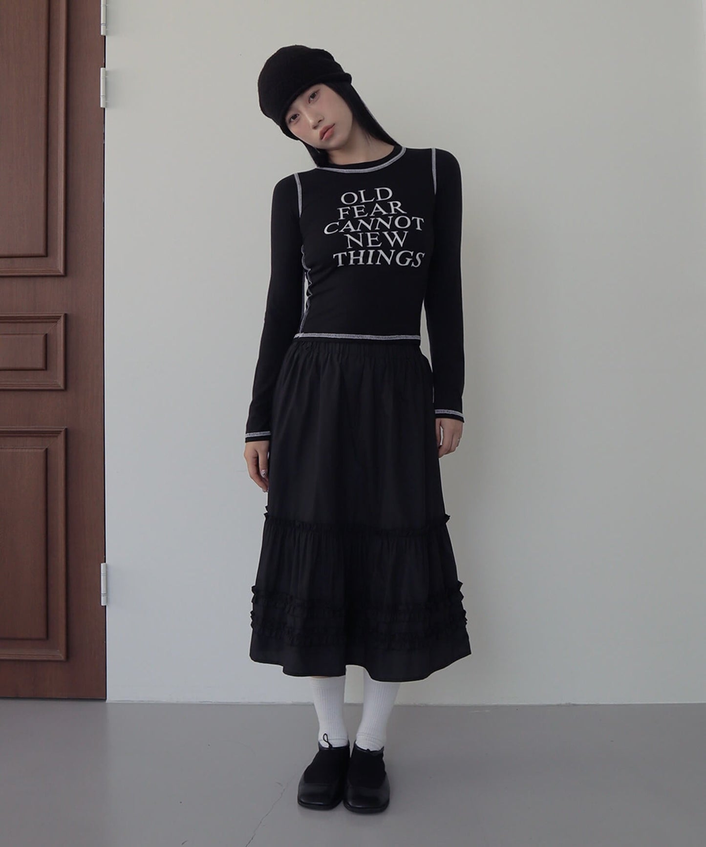バイカラーオールドステッチ長袖Tシャツカットソー