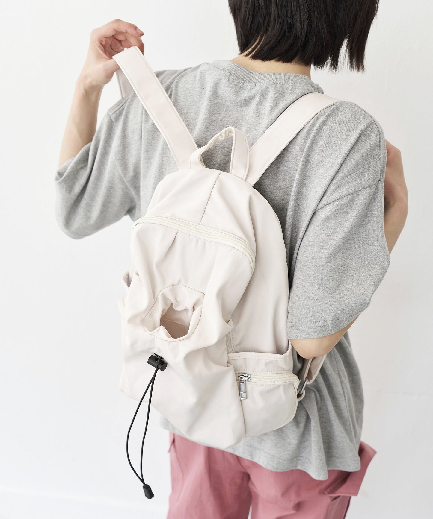 【ドリンクホルダー付き】デイリーバックパックリュック