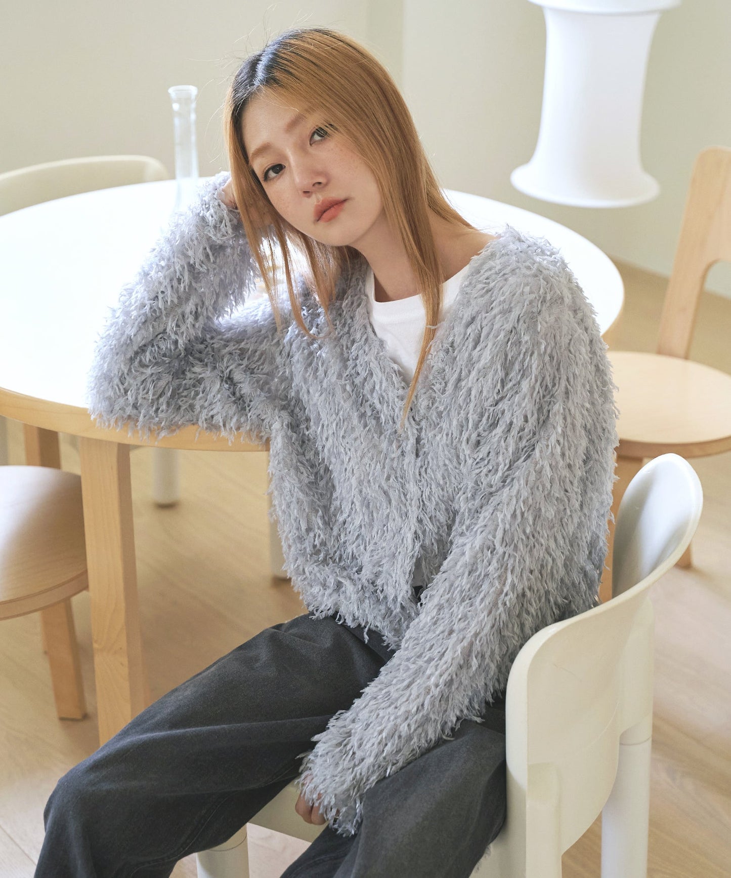 フリンジフロントフックカーディガン