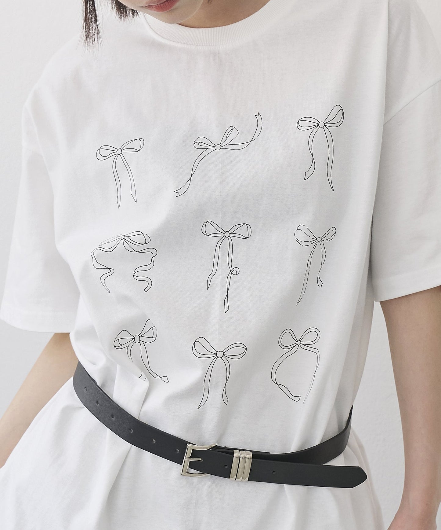 ラブリーリボンレタリングオーバーサイズTシャツ