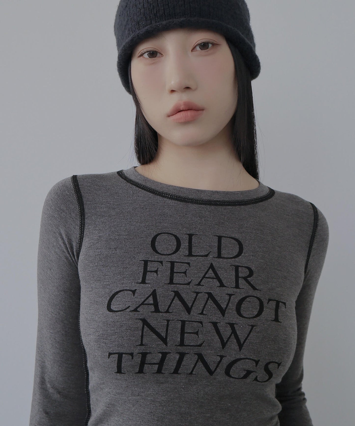 バイカラーオールドステッチ長袖Tシャツカットソー