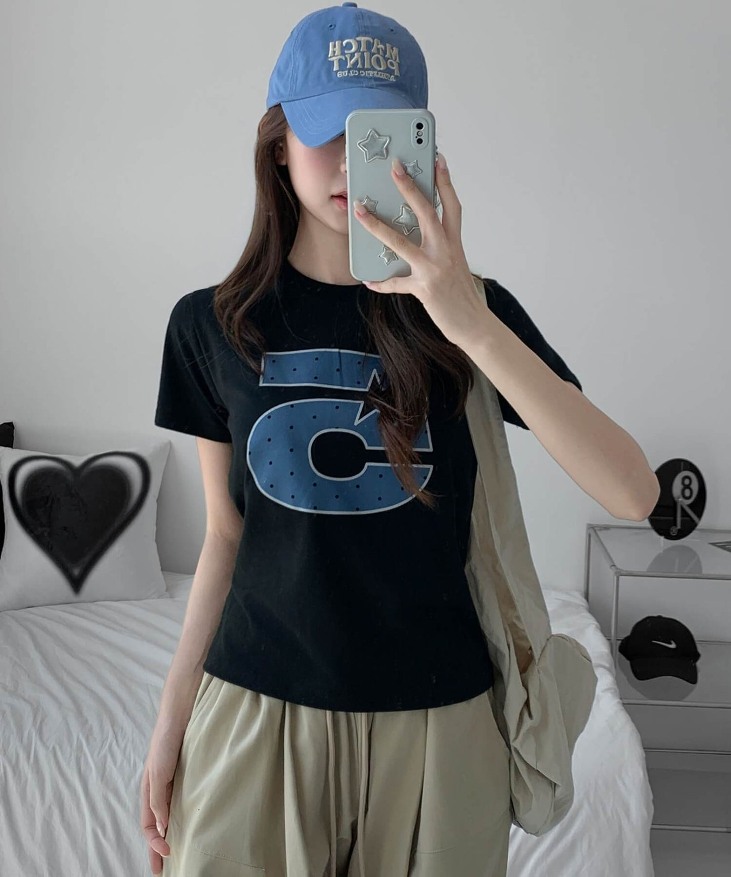 Ｎｏ.5スターロゴクロップド半袖Ｔシャツ