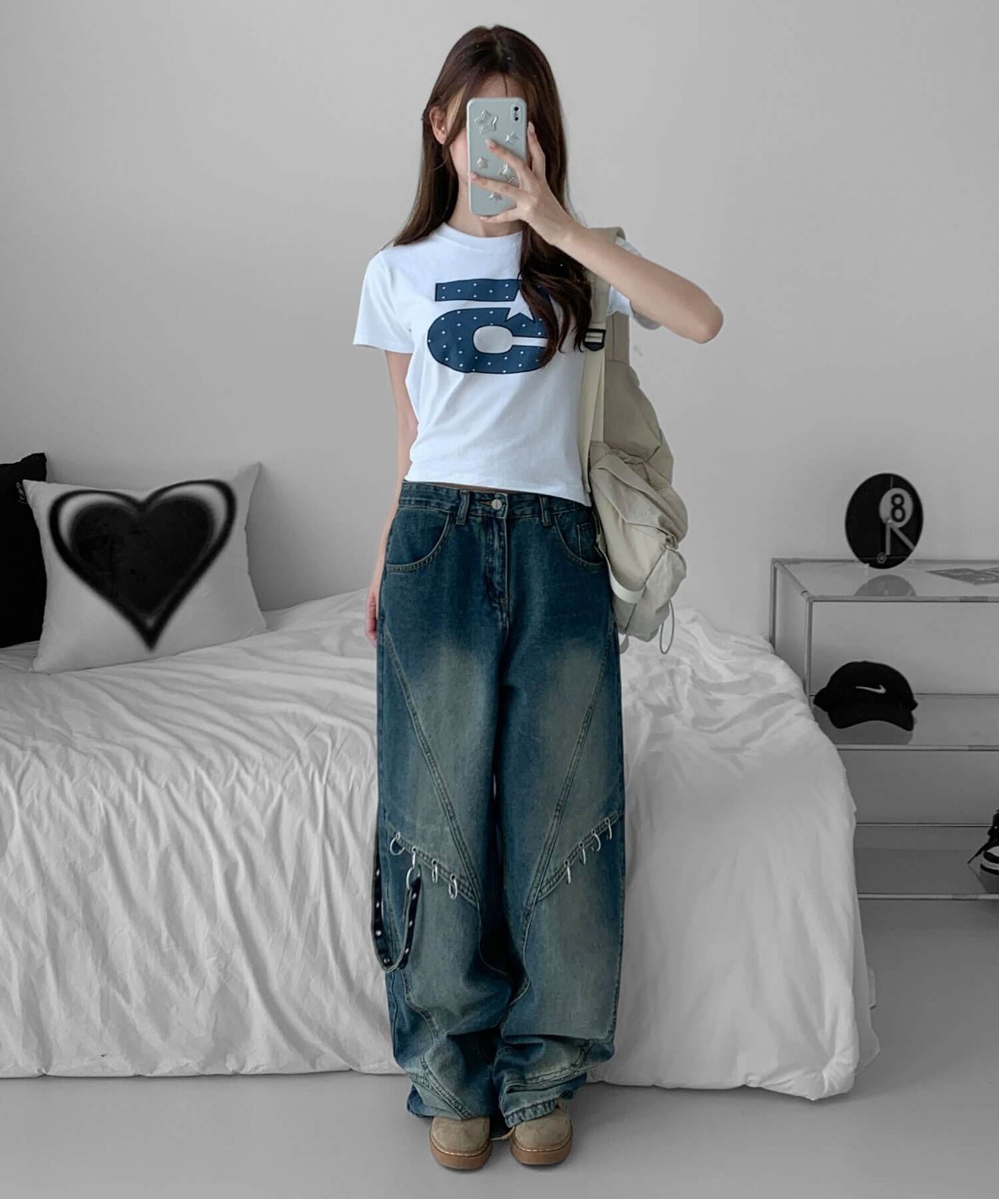 Ｎｏ.5スターロゴクロップド半袖Ｔシャツ