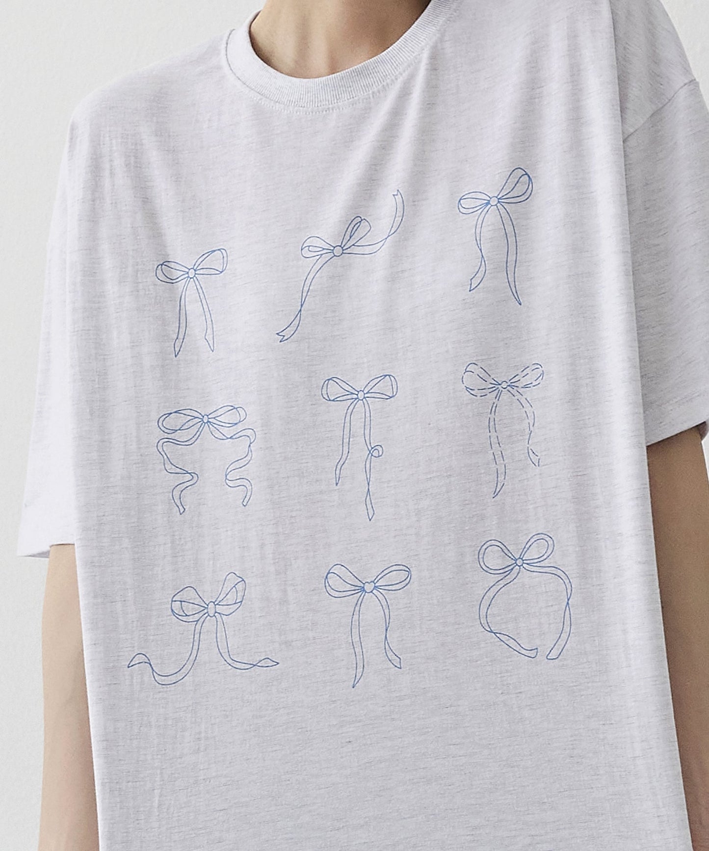 ラブリーリボンレタリングオーバーサイズTシャツ