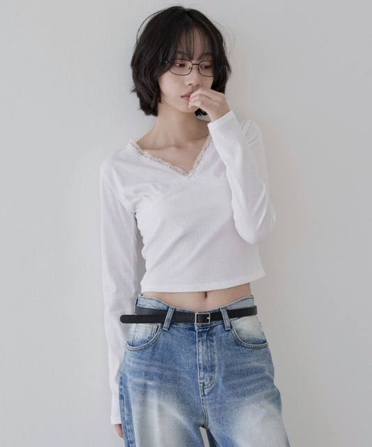 【UNE ORIGINAL】バレエコアラブリーレースＴシャツカットソー