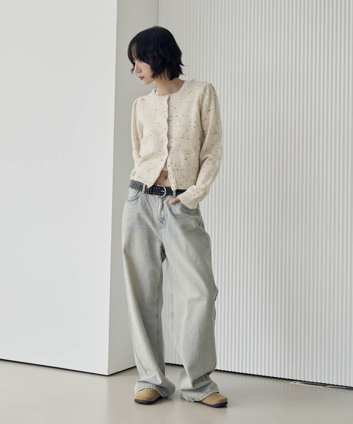 【UNISEX】オールドウォッシングビンテージワイドデニム