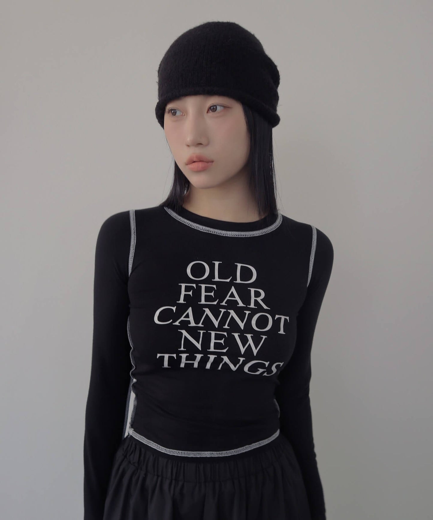 バイカラーオールドステッチ長袖Tシャツカットソー