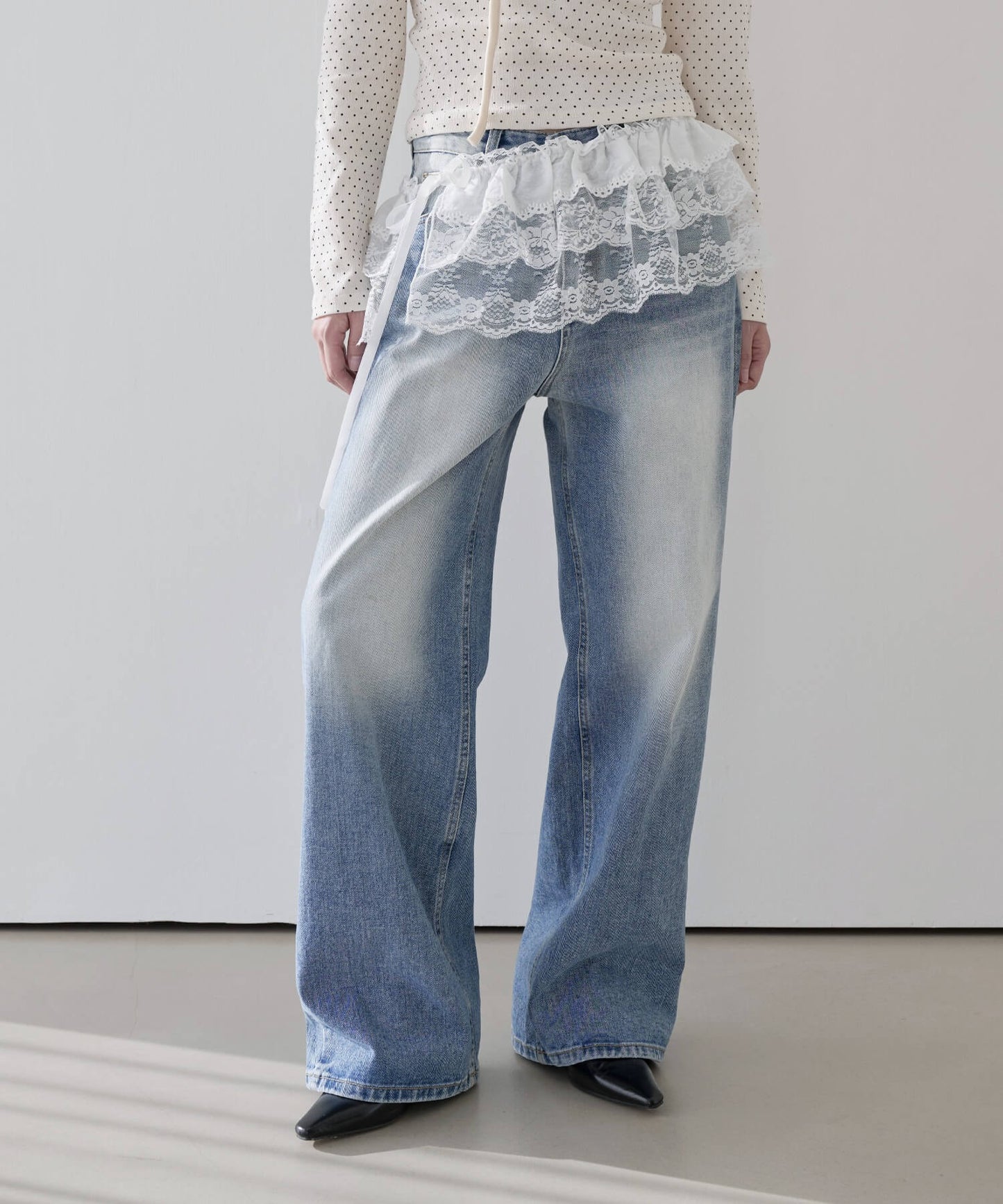 【UNISEX】オールドウォッシングビンテージワイドデニム
