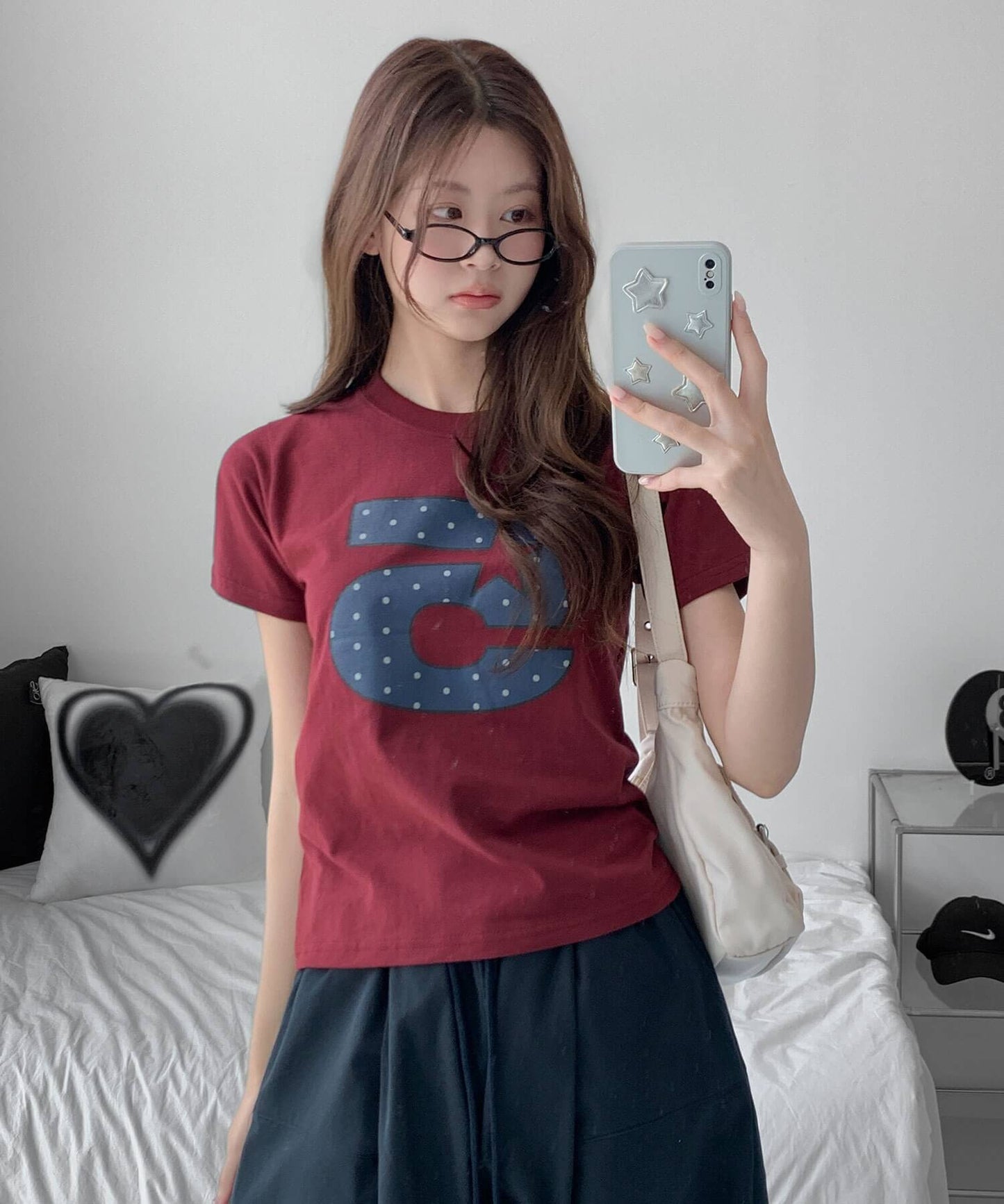 Ｎｏ.5スターロゴクロップド半袖Ｔシャツ