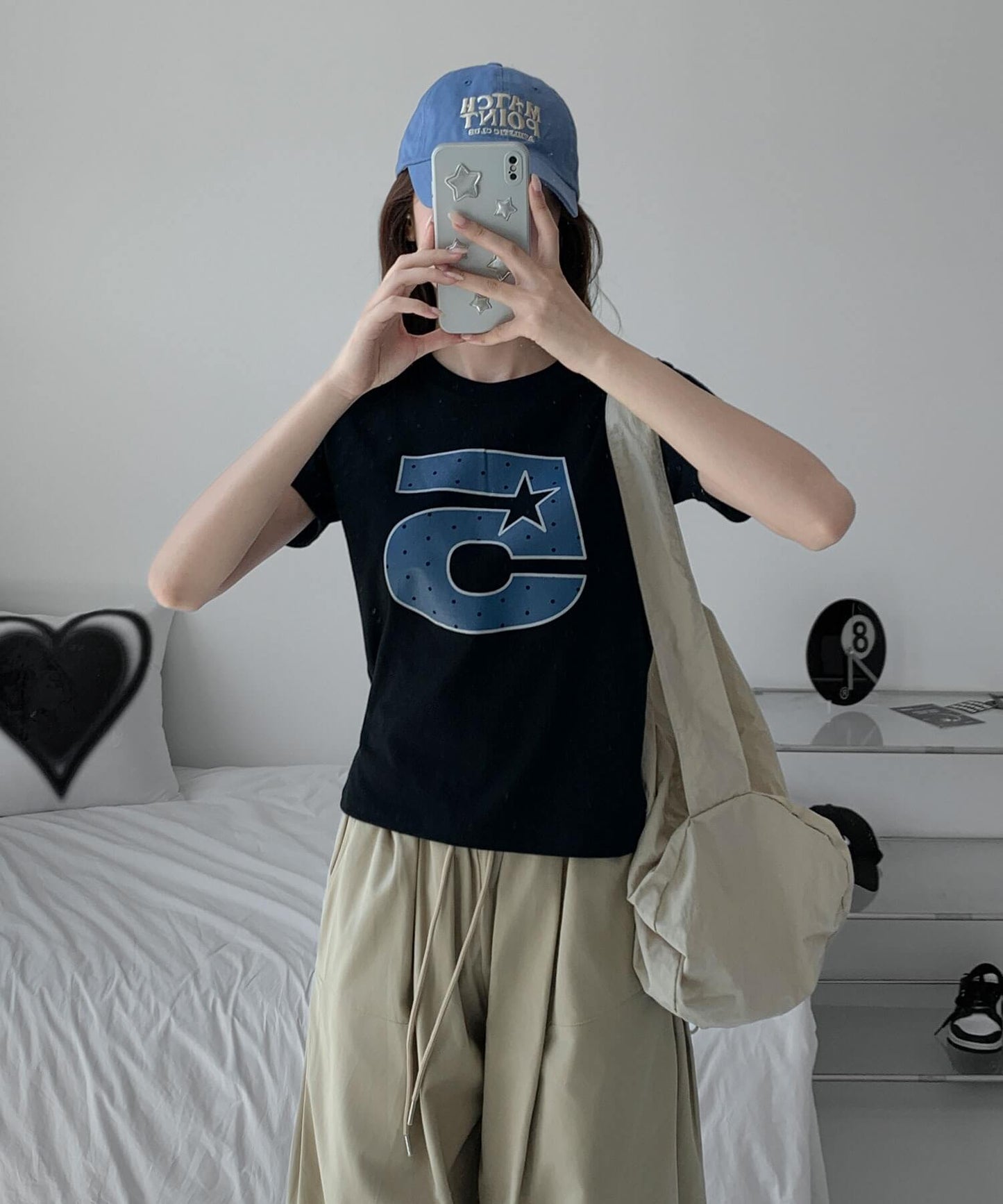 Ｎｏ.5スターロゴクロップド半袖Ｔシャツ