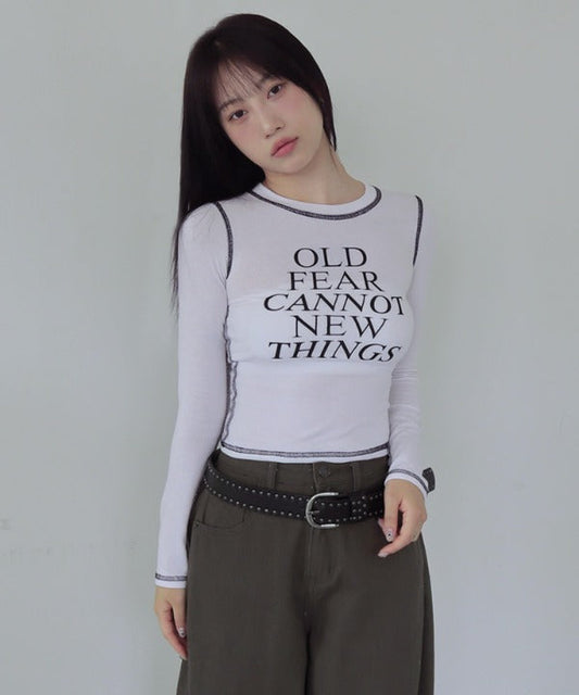 バイカラーオールドステッチ長袖Tシャツカットソー