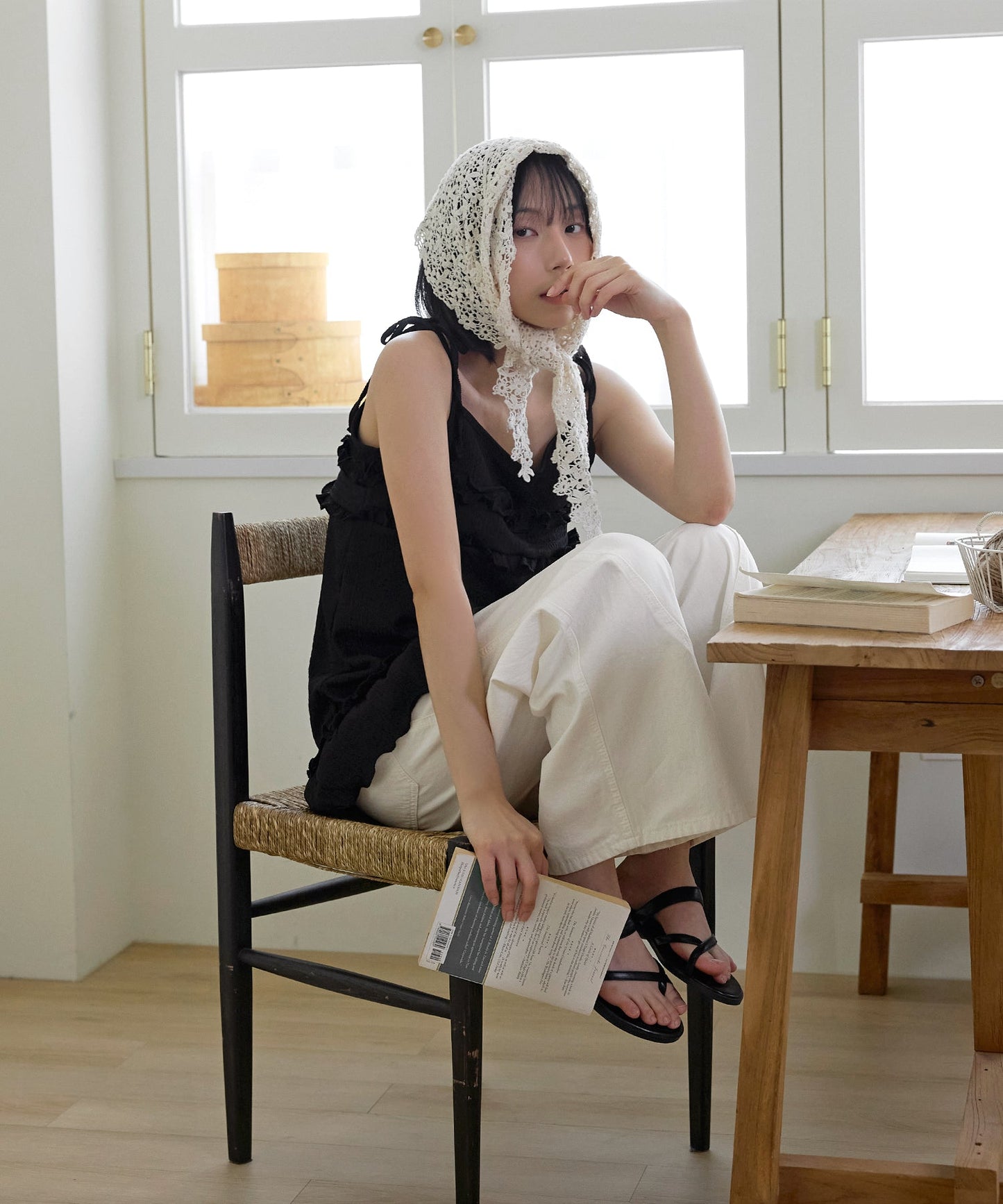 【オリジナル】【体系によって自由に肩紐調節可能】ダブルフリルリボンセミワンピース