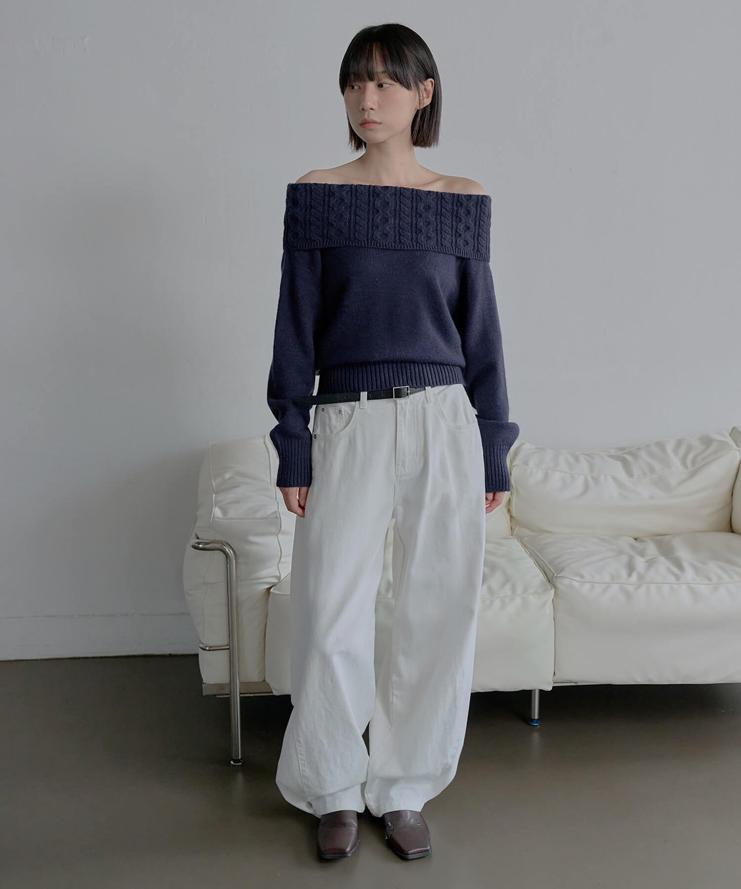【裾のボタンでシルエット調節可能】サイドバルーンシルエットカラーチノパンツ